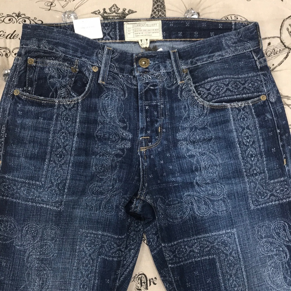 🎁 Current/Elliott Unisex Straight Leg Jeans - Picture 4 of 9